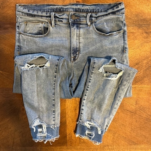 UGCđź‘–BDGđź‘–URBAN OUTFITTERSđź‘–Twig HighRise Distressed Raw Hem Denim Jeans 31W - Picture 4 of 9